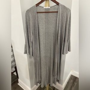 Grey light weight long cardigan